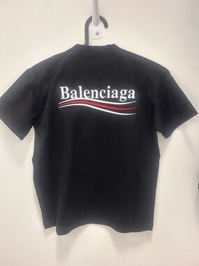 Balenciaga Black Logo T-Shirt | Size M | New With Tags | Unisex Vintage Style